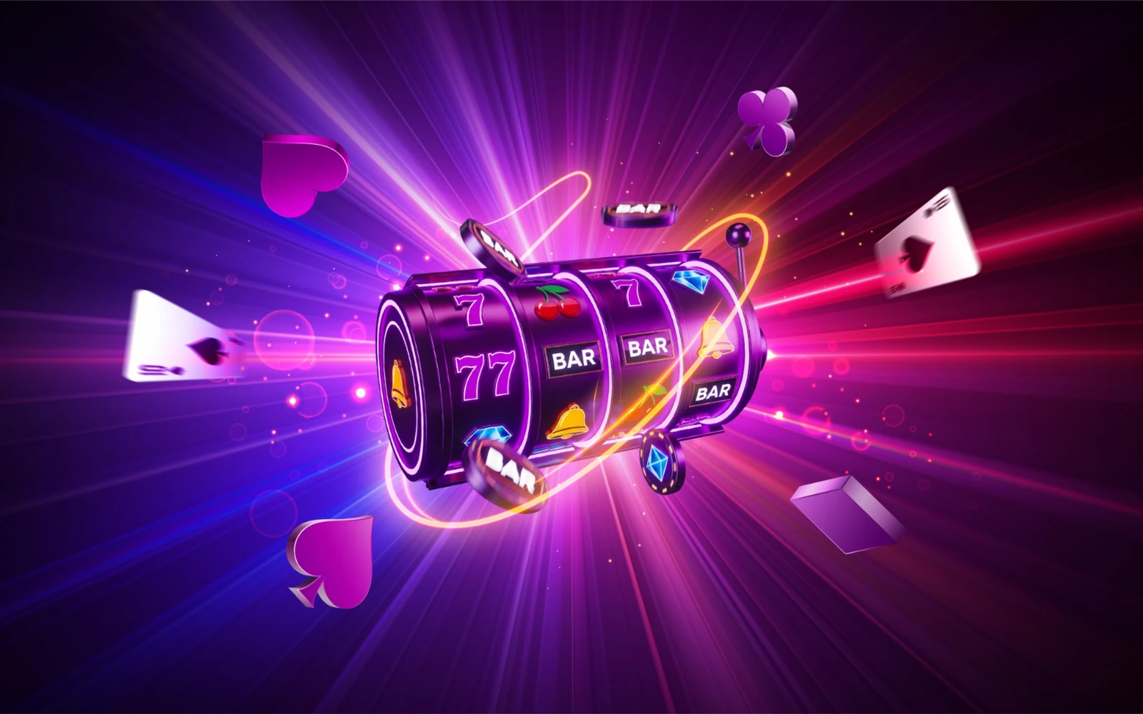 Permainan slot video dengan simbol tematik dan efek visual